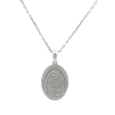 Virgin and Child Embrace Diamond Necklace
