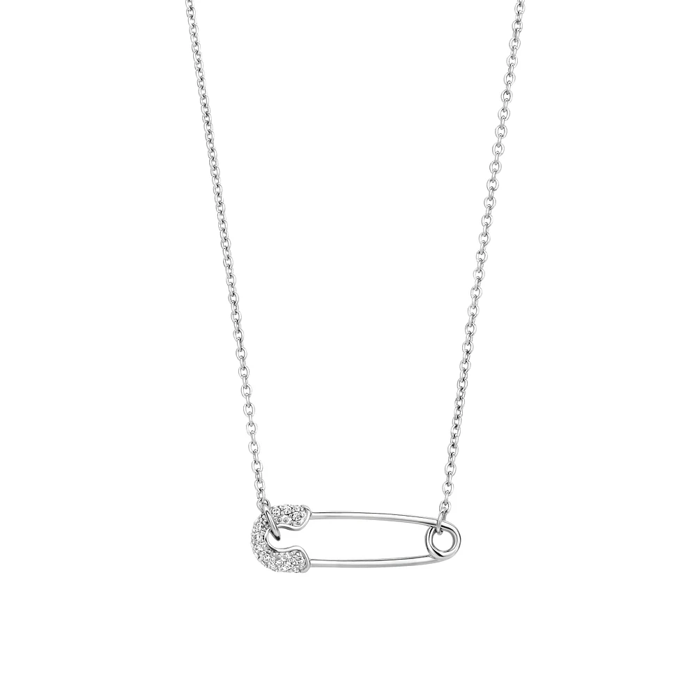 Safety Pin Sparkle Necklace
