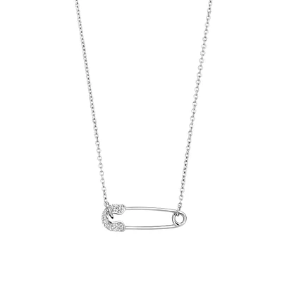 Safety Pin Sparkle Necklace