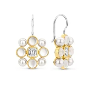 Pearl Cluster Drop Earrings