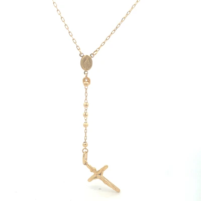 Rosary 3mm Bead Necklace 25''