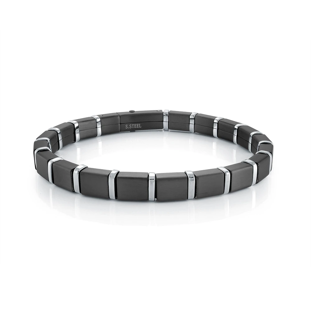Gunmetal Steel Quadrant Bracelet
