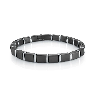 Gunmetal Steel Quadrant Bracelet
