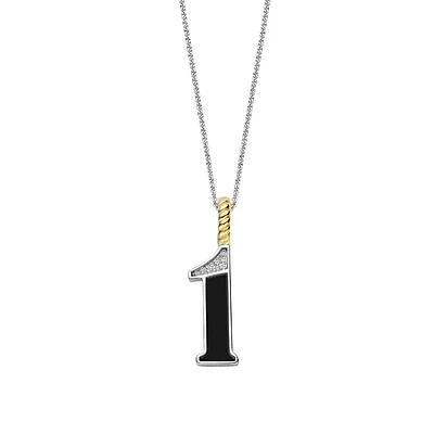 Number Necklace in Black