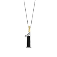 Number Necklace in Black