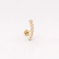 Bezel Zirconia Gradient Climber Cartilage Single Earring
