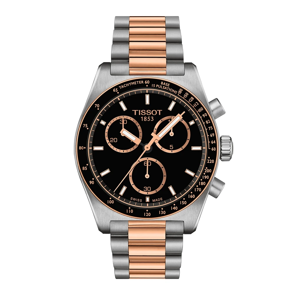PR516 Steel and Pink Chronograph 40MM Watch