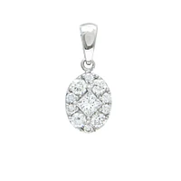 Oval Illusion .39ct Diamond Pendant