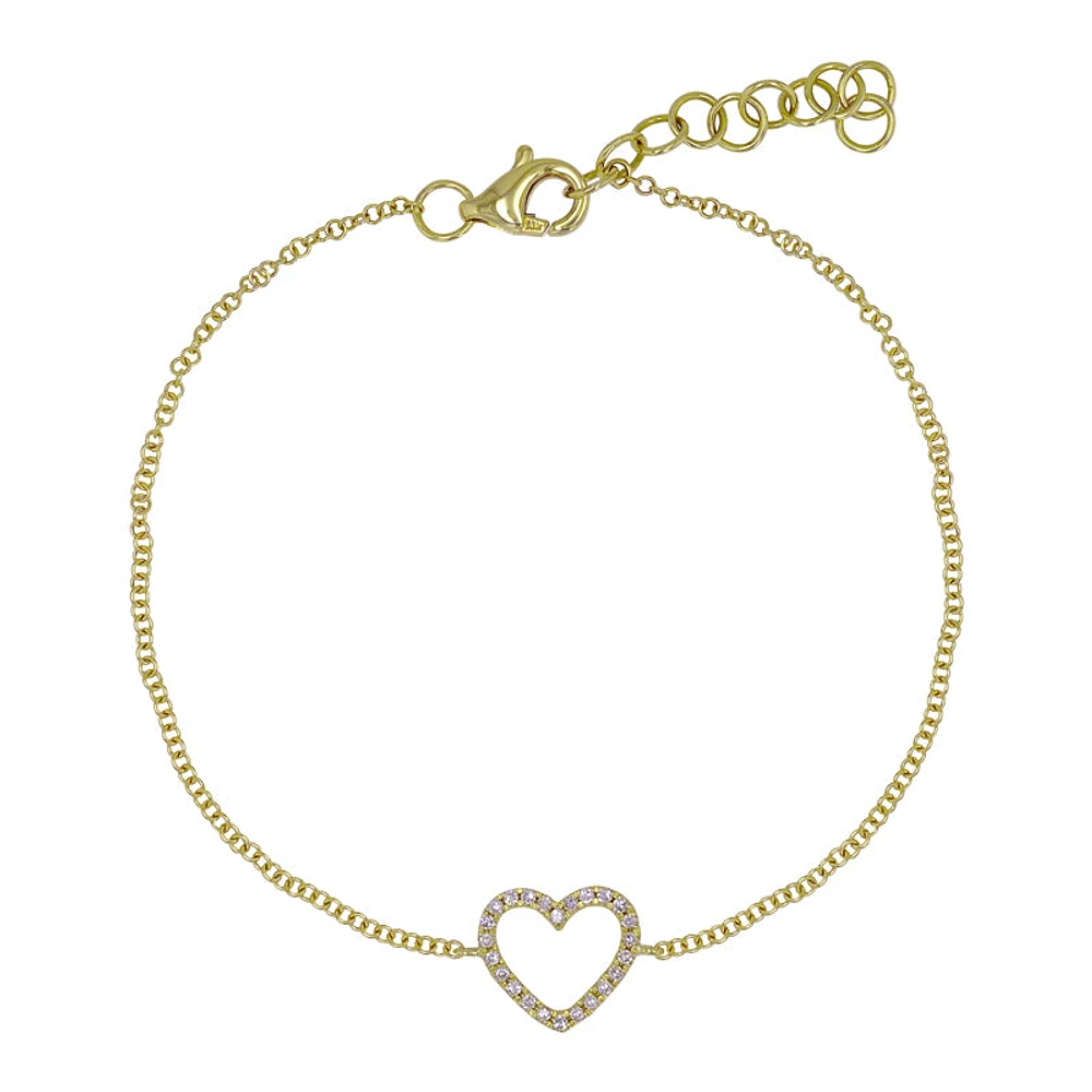 Diamond Heart Love Bracelet