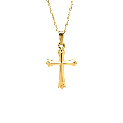 16MM Cross on Rope Chain Kids Necklace