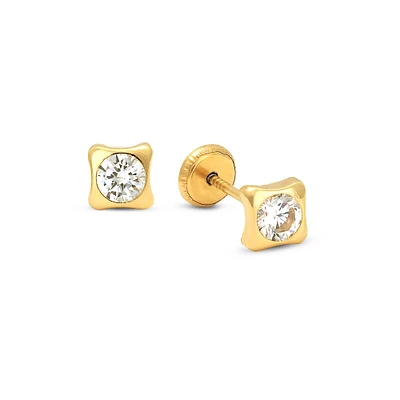 Square Shine Stud Earrings