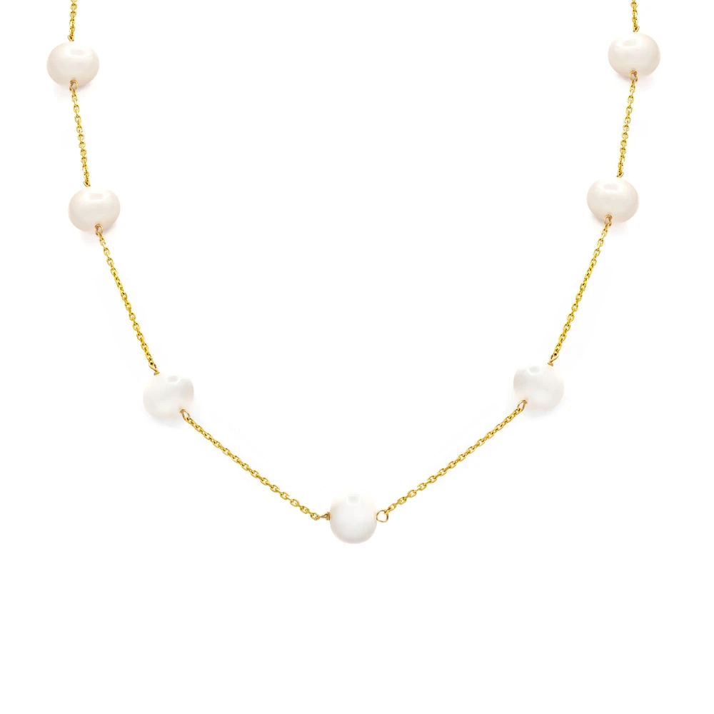 7MM Pearl Stations Necklace