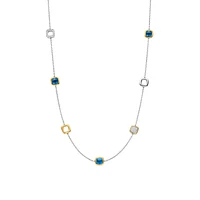 Cushion Blue Mix Necklace