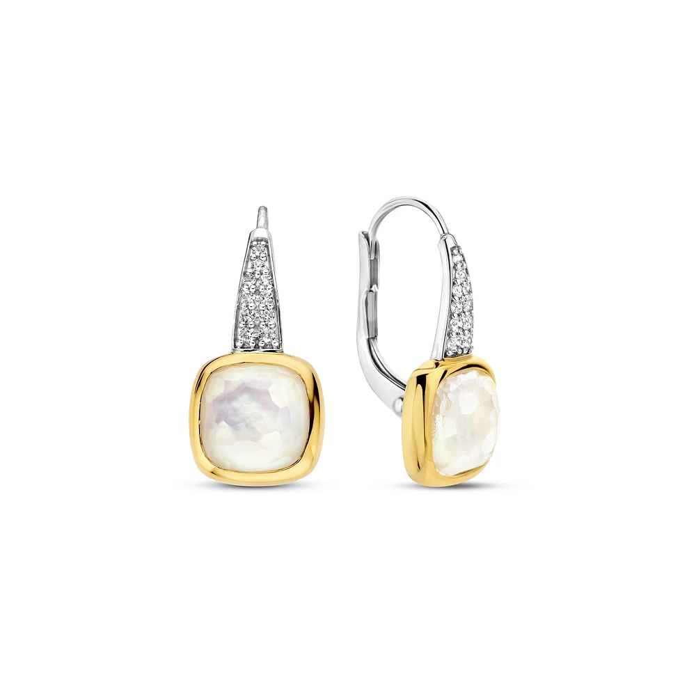 Cushion Quartz Drop Earrings