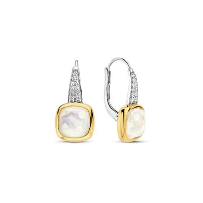 Cushion Quartz Drop Earrings
