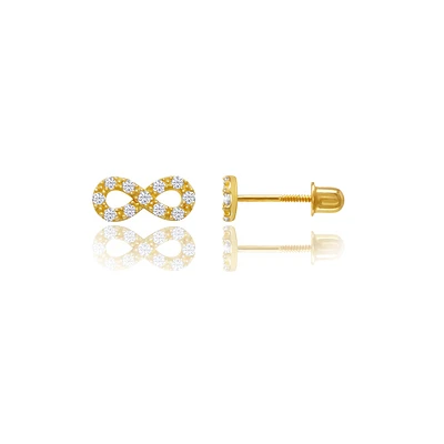 Infinity Zirconia Stud Earrings