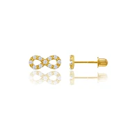 Infinity Zirconia Stud Earrings