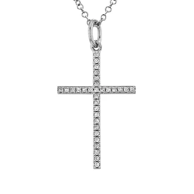 Cross .08ct Diamonds Necklace