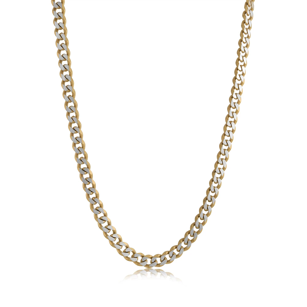 Diamond Cut Two Tone Cuban 5.5MM Chain 23''