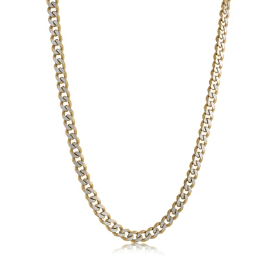 Diamond Cut Two Tone Cuban 5.5MM Chain 23''