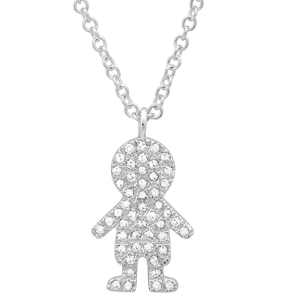 Boy Diamond Necklace 14KW