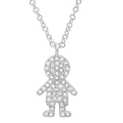 Boy Diamond Necklace 14KW