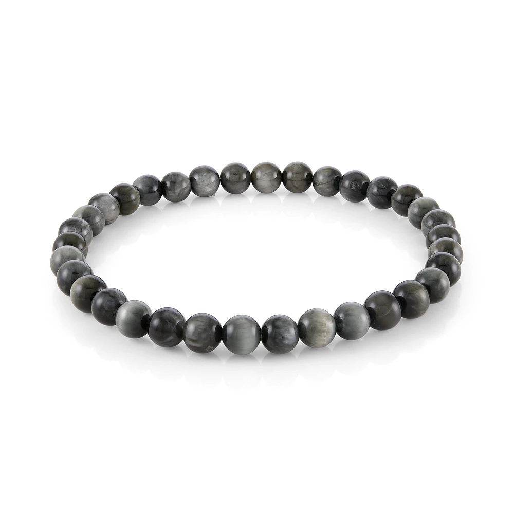 Grey Eagles Eye Bead Bracelet