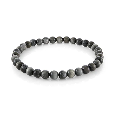 Grey Eagles Eye Bead Bracelet