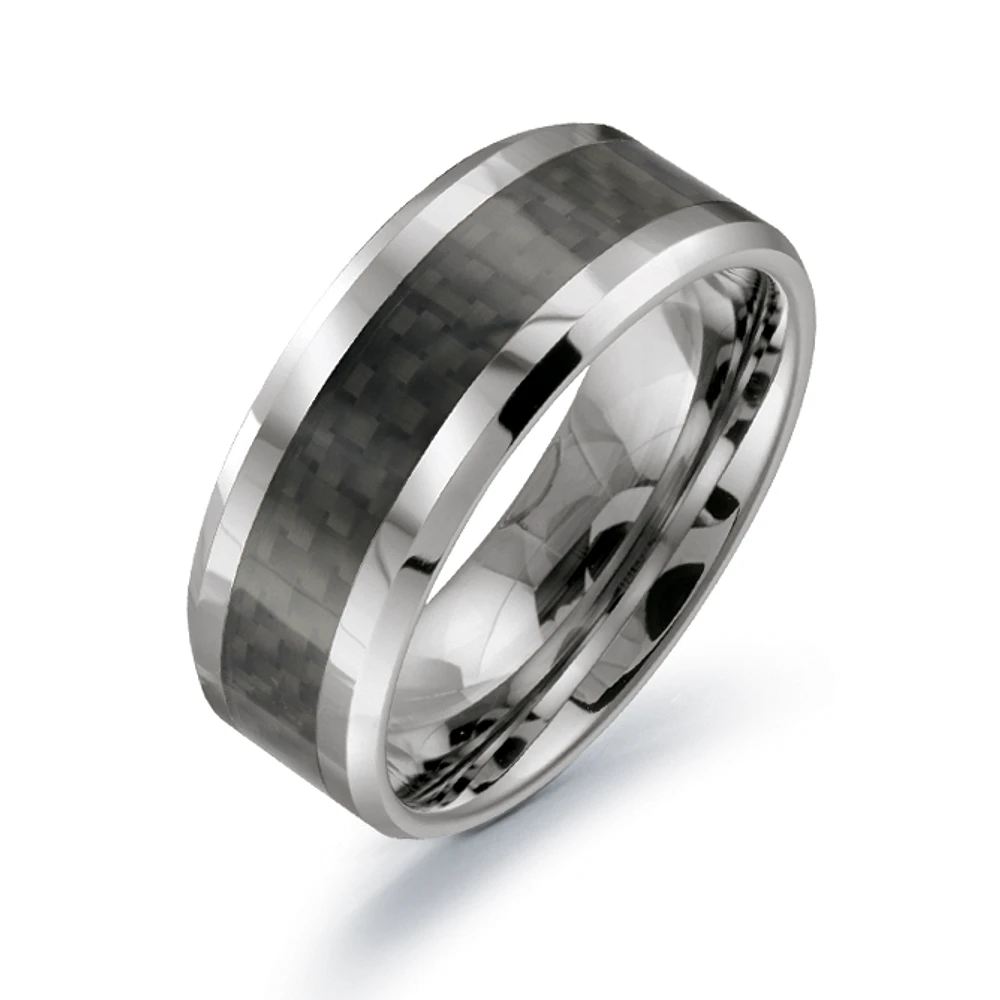 Tungsten Carbide Ceramic 8mm Ring