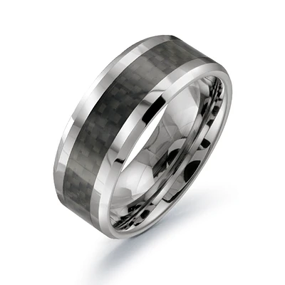 Tungsten Carbide Ceramic 8mm Ring