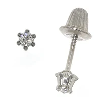 .08ct Diamond Solitaire Kids Stud Earrings
