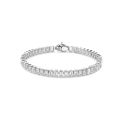 Bezel Set Emerald Tennis Bracelet