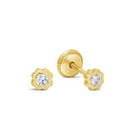 Clover and Zirconias Stud Earrings