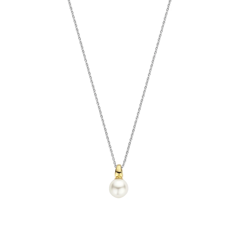 Cosmic Pearl Golden Necklace