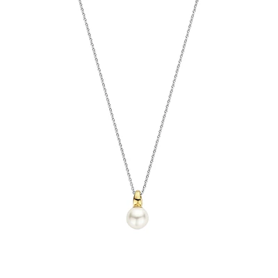 Cosmic Pearl Golden Necklace
