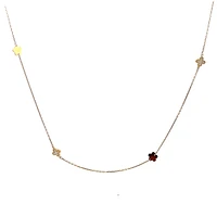 Flower Mother Pearl Necklace and Bracelet Jewelry Set