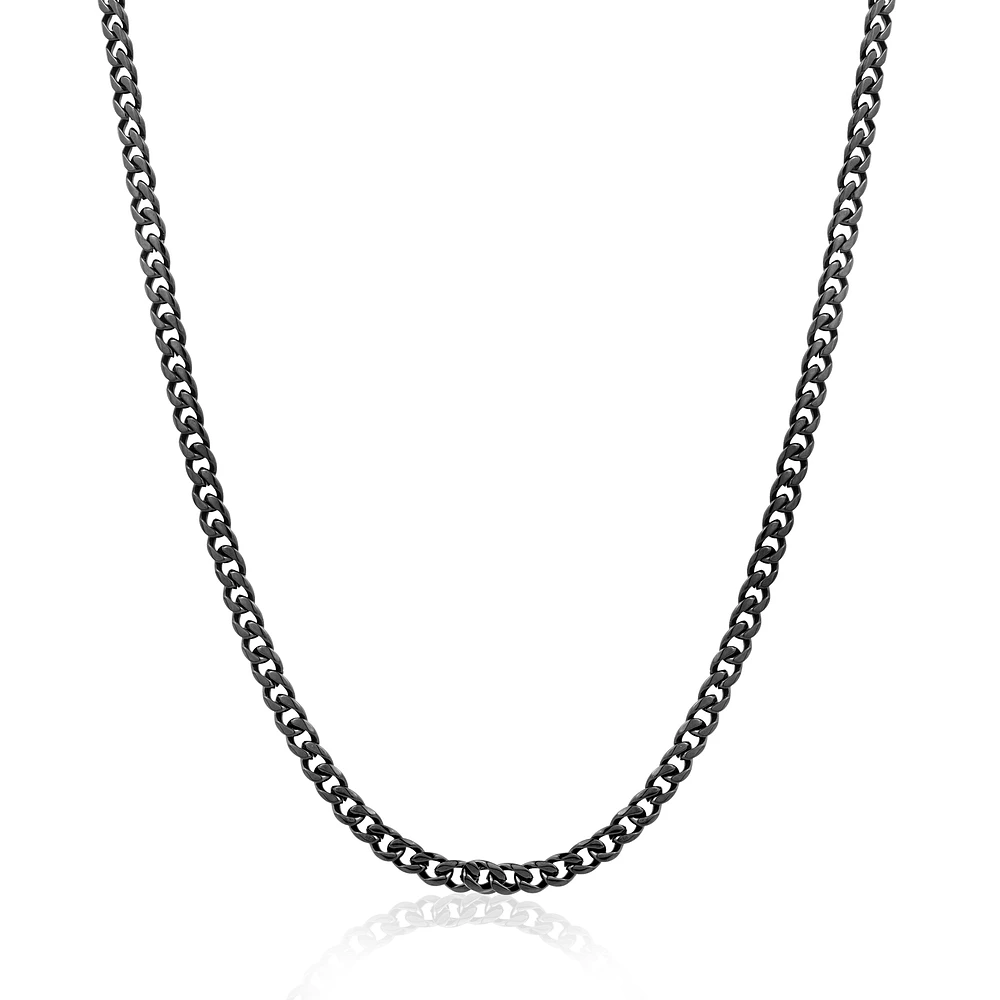 Black Steel 3.3MM Curb Chain