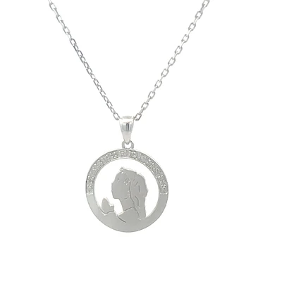 Virgen Nina Diamonds Open Pendant Necklace