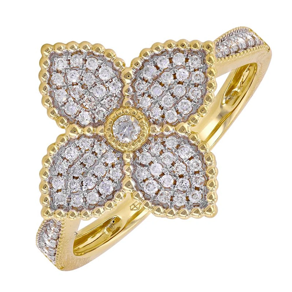 .35ct Diamond Clover Ring