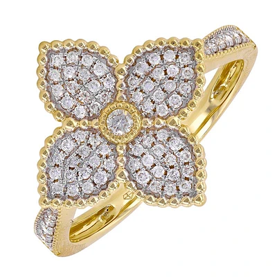 .35ct Diamond Clover Ring