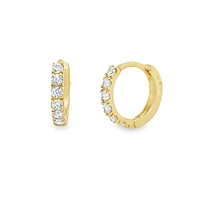 Basic Zirconia 10MM Huggie Earrings