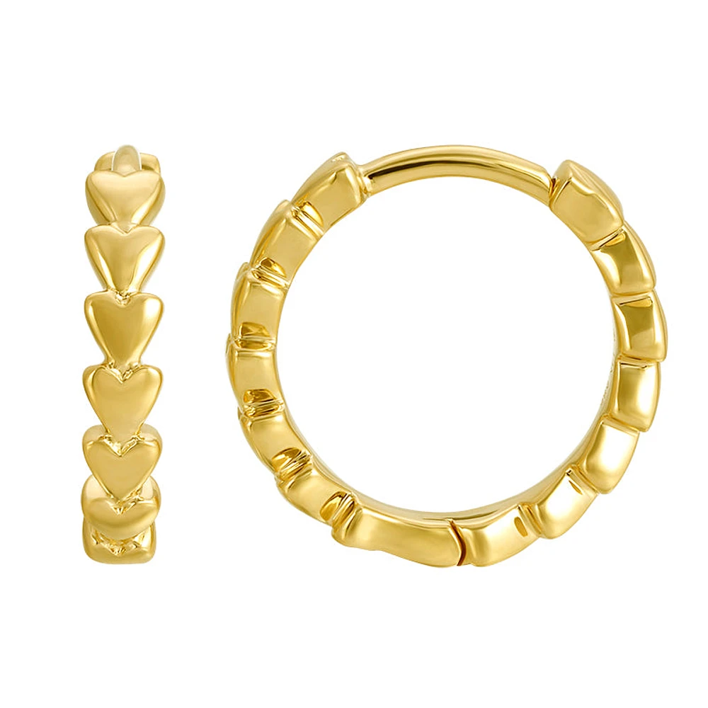 11MM Everlasting Hearts Huggie Earrings