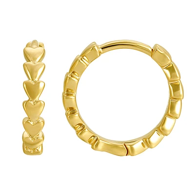 11MM Everlasting Hearts Huggie Earrings