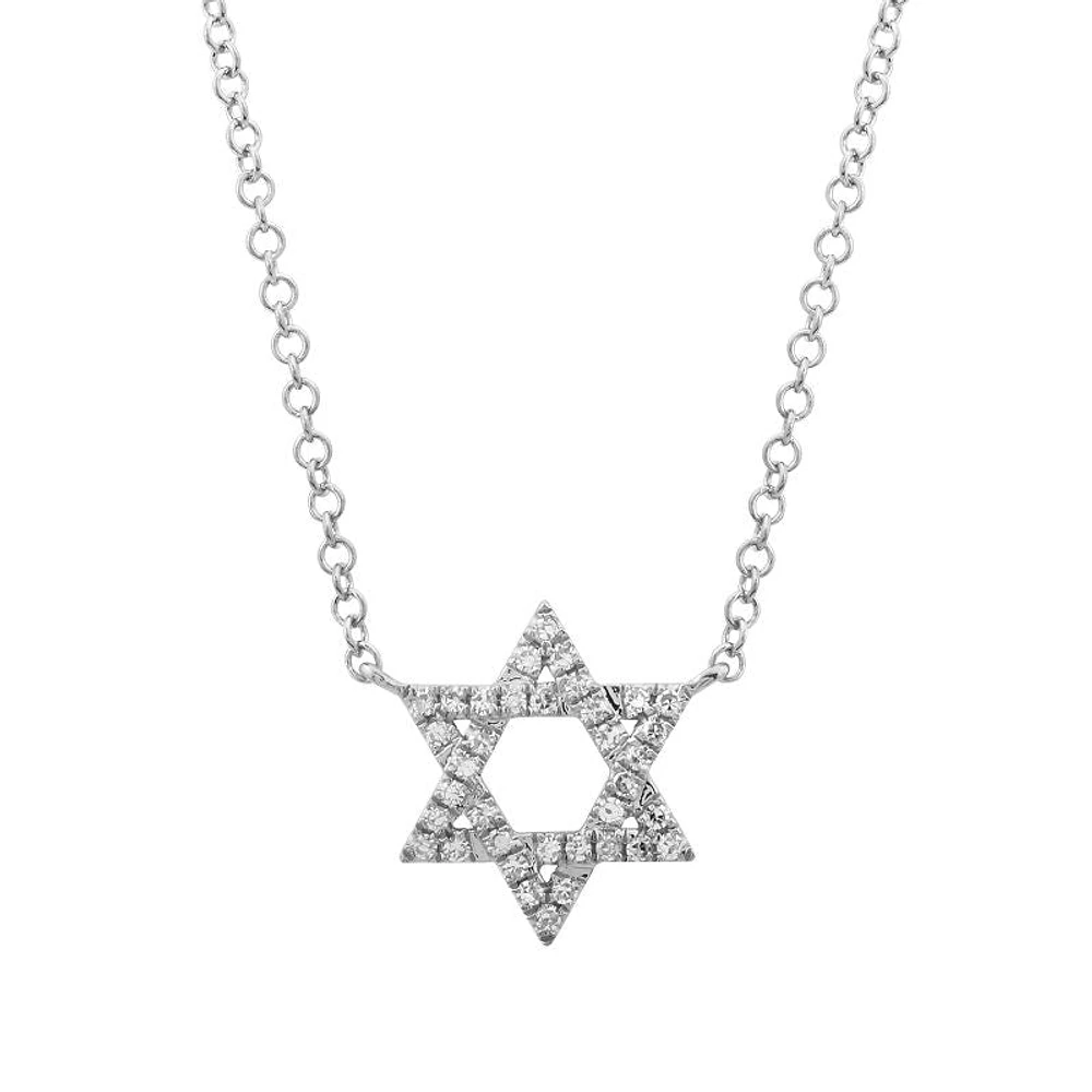 Sparkling Star of David Diamonds Necklace