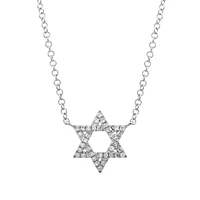 Sparkling Star of David Diamonds Necklace
