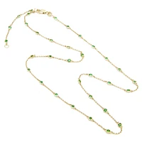 Emerald By The Yard Necklace 14KY