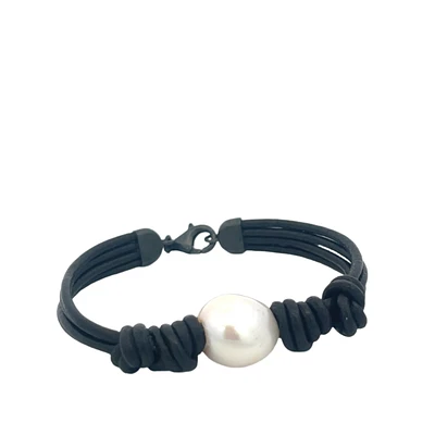 Anudos Pearl Leather Bracelet