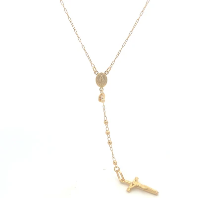 Rosary 2.5mm Bead Necklace 25''