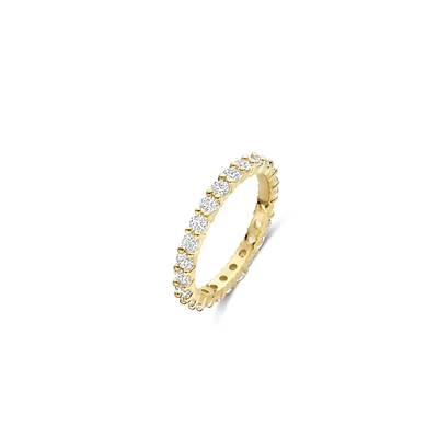 Classic Eternity 2.5MM Zirconia Golden Ring