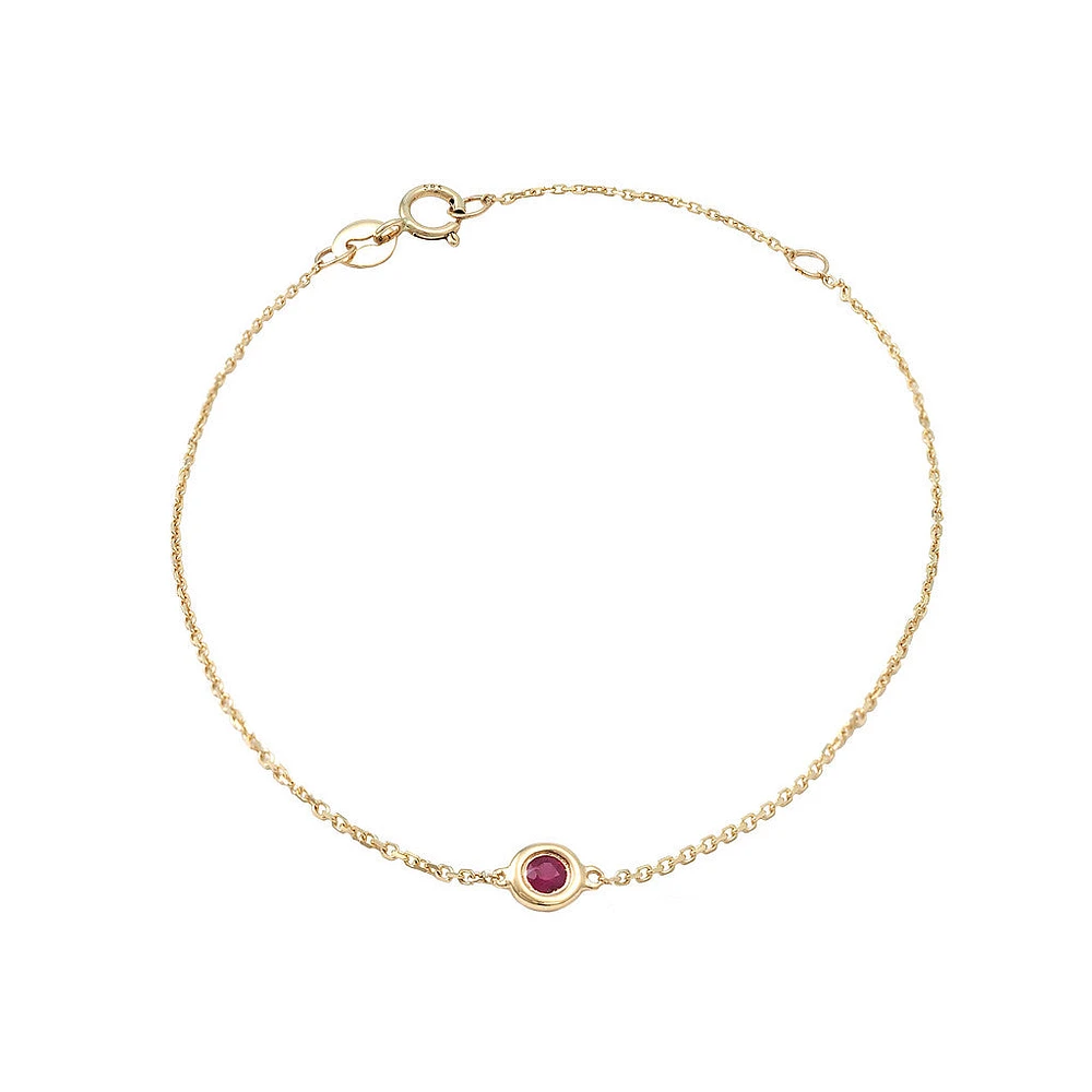 Birthstone Bracelet - Yellow Gold